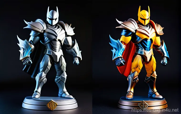 3D 프린팅으로 만드는 피규어 - A close-up shot of an FDM 3D printer in action, with a glowing nozzle extruding filament layer by la...