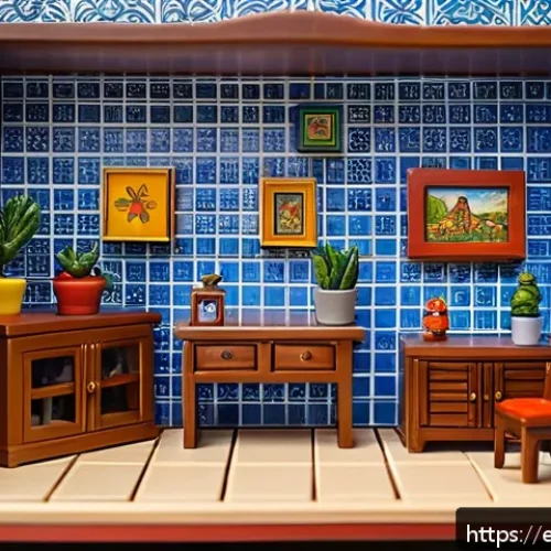 미니 피규어와 스케일 피규어 차이 - A detailed scene featuring a collector’s display shelf in a cozy Spanish living room, showcasing a v...