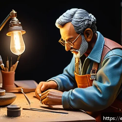 피규어와 디오라마 제작 팁 - A highly detailed scale model figure made of resin, wearing carefully painted miniature clothing, po...